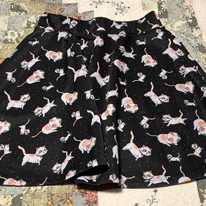 Hot Topic Space Cat Skater Skirt with pockets